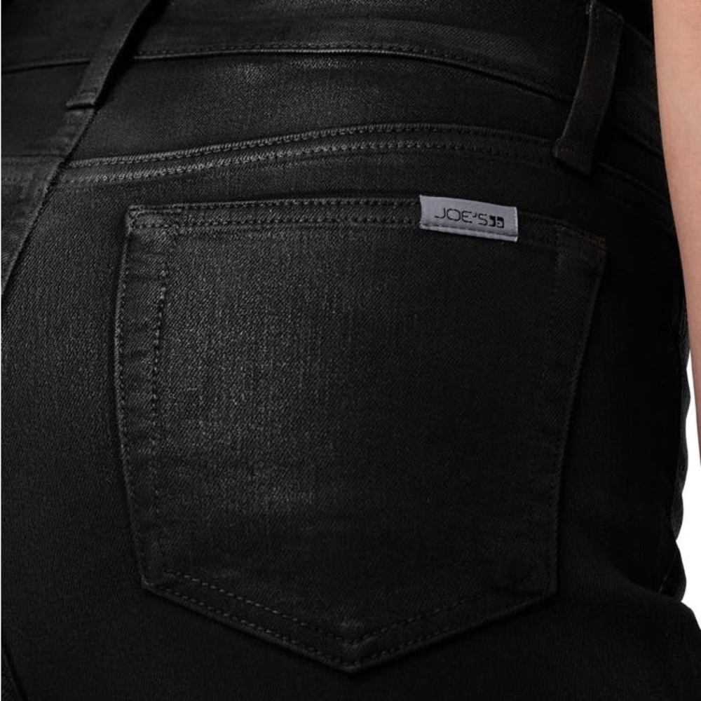 Joes Jeans- black coated denim hi-rise skinny jeans